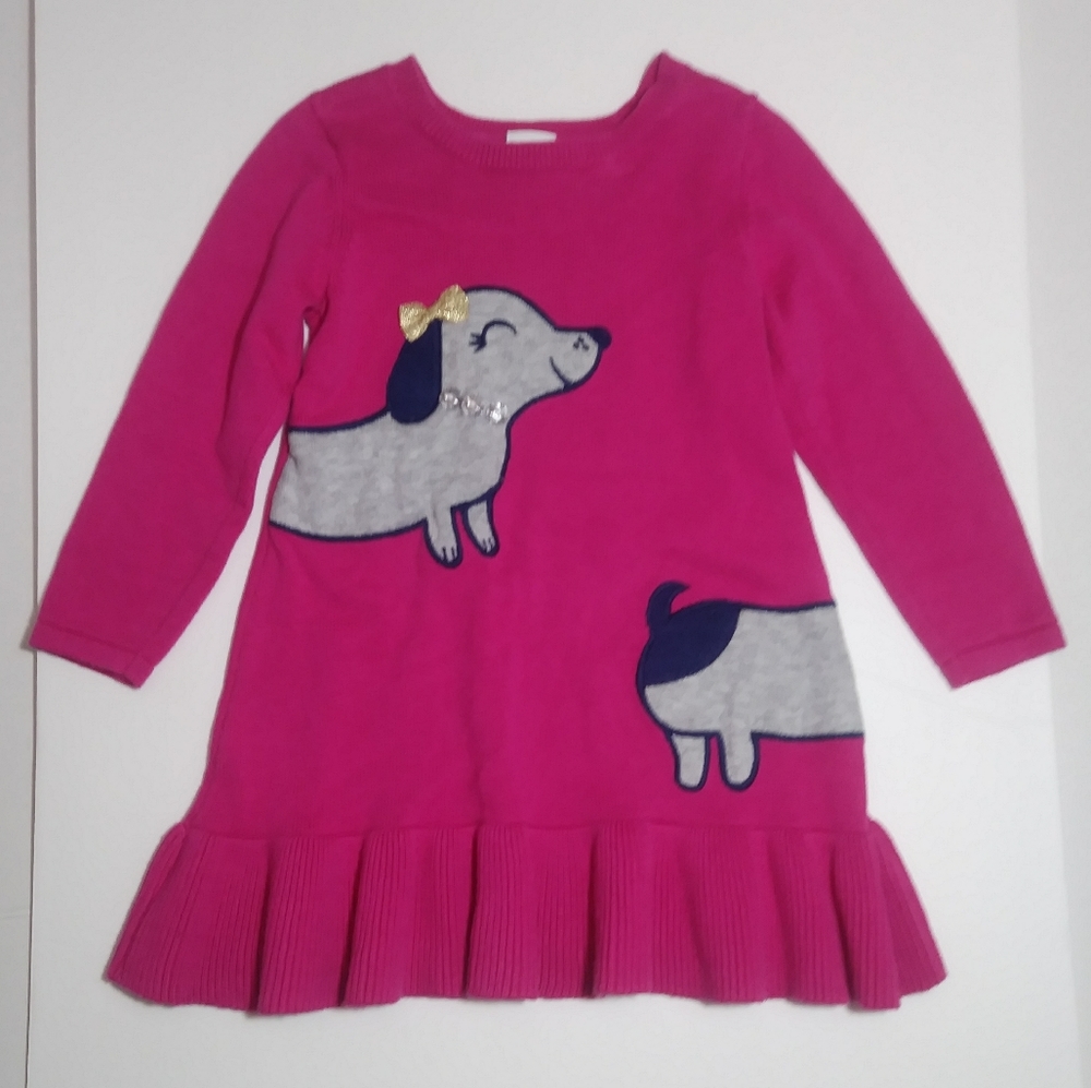 !!SOLD!!! GYMBOREE Sweater Dress Pink Puppy Dogs